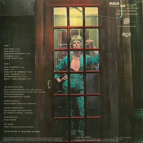 David Bowie Ziggy Stardust Record Album Planet Earth Records 9572